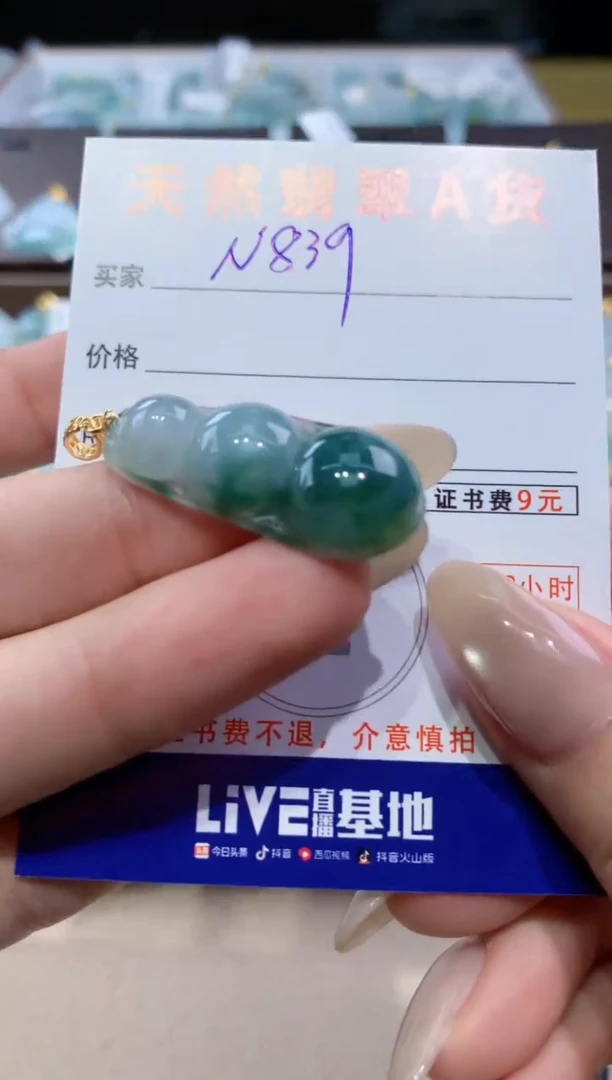 颈饰未镶嵌翡翠天然缅甸翡翠A货挂件