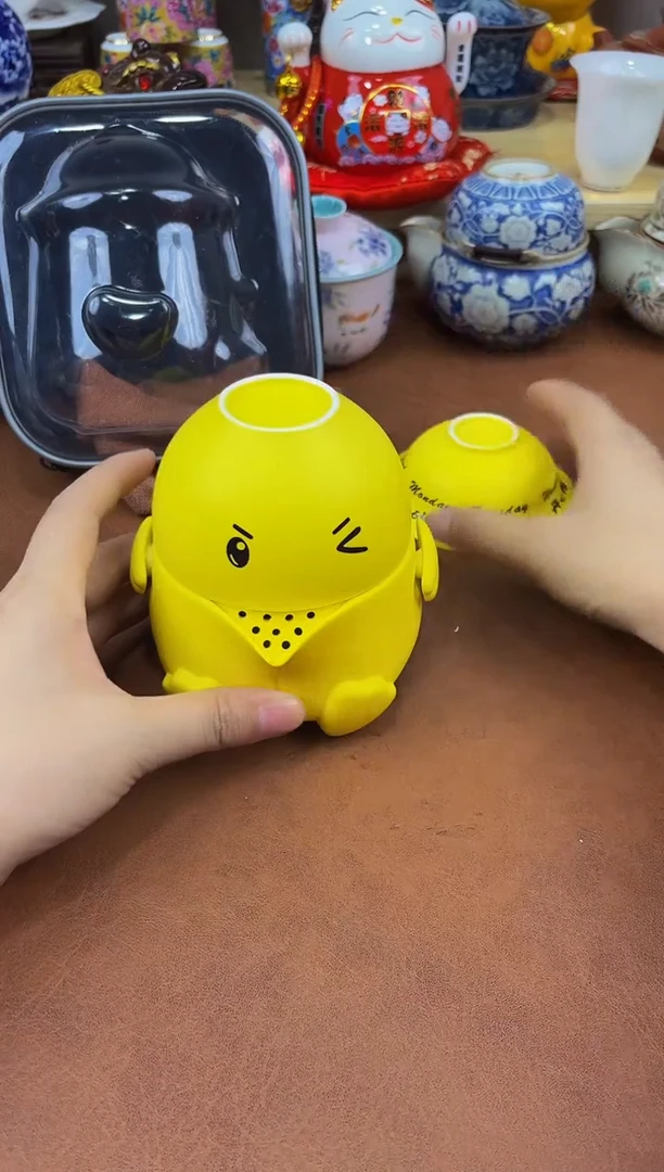 陶瓷茶具摆件旅行套组