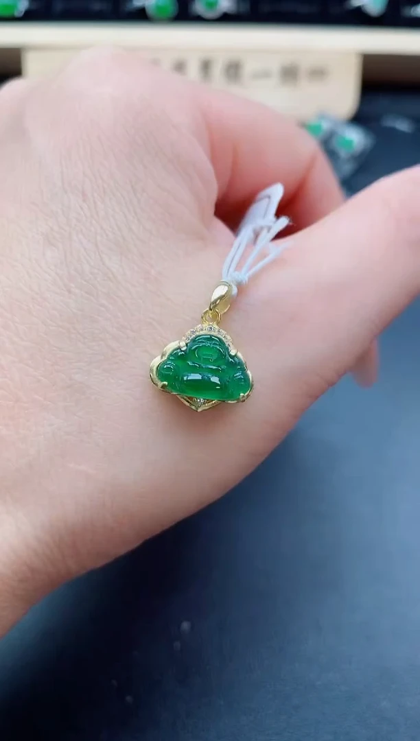 吊坠(赠链)银S925镶嵌翡翠1