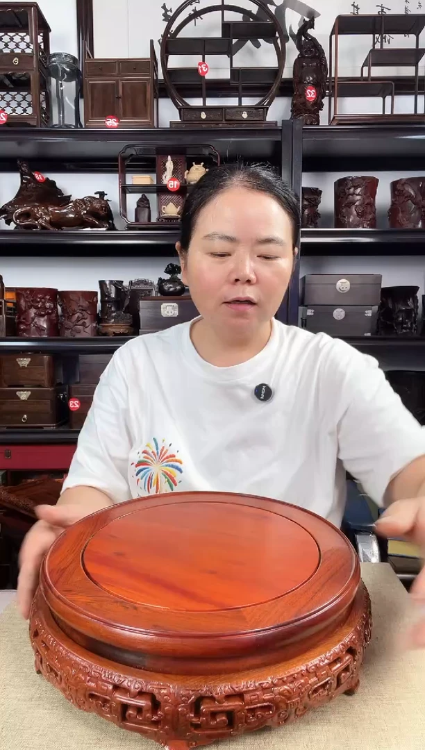 木26公分圆老李红木工艺品
