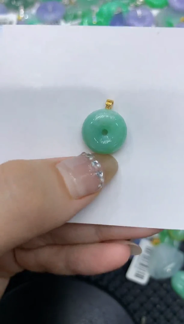 【闪购商品】翡翠颈饰18K金镶嵌222222222