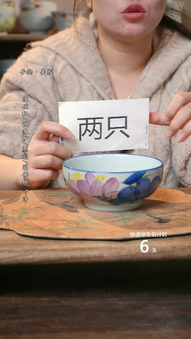 【闪购商品】碗2个景德镇高温瓷食品级D2334
