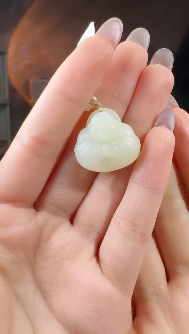 颈饰未镶嵌和田玉宝宝佛