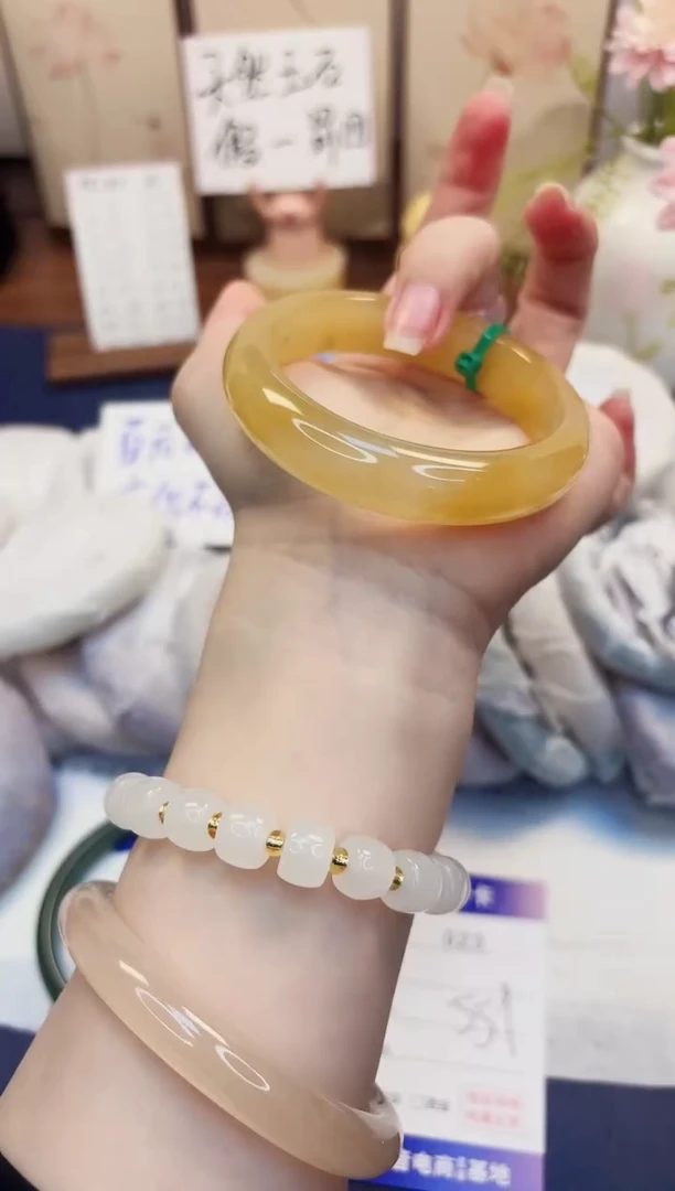 【闪购商品】石英质玉手镯未镶嵌23-财气镯-圈口55