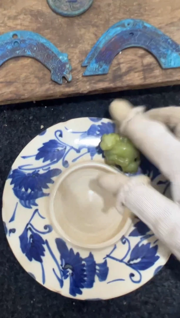 瓷片手工，手绘，瓷器