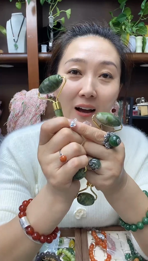 未镶嵌岫玉手把多样性发货其中发一