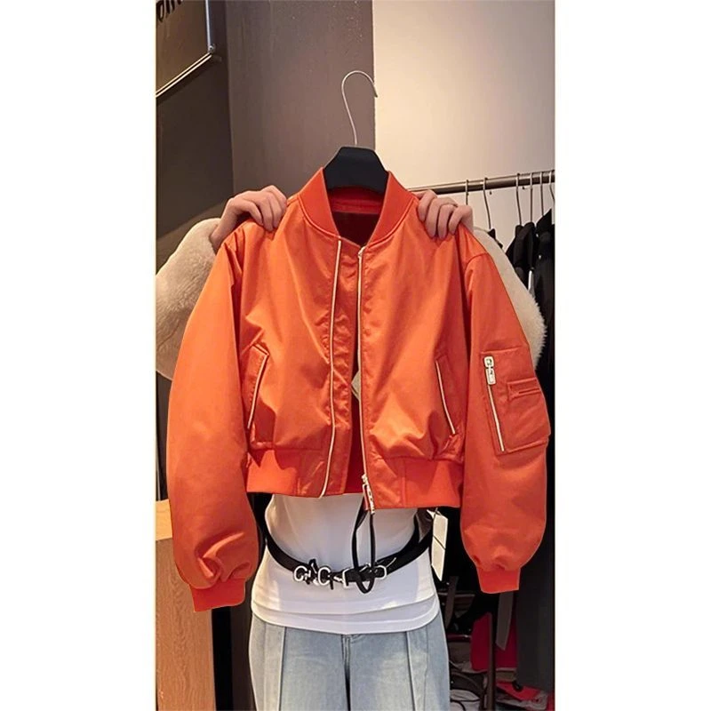 独特漂亮初春2025超火本命年休闲短款红色棒球服夹克外套女小个子