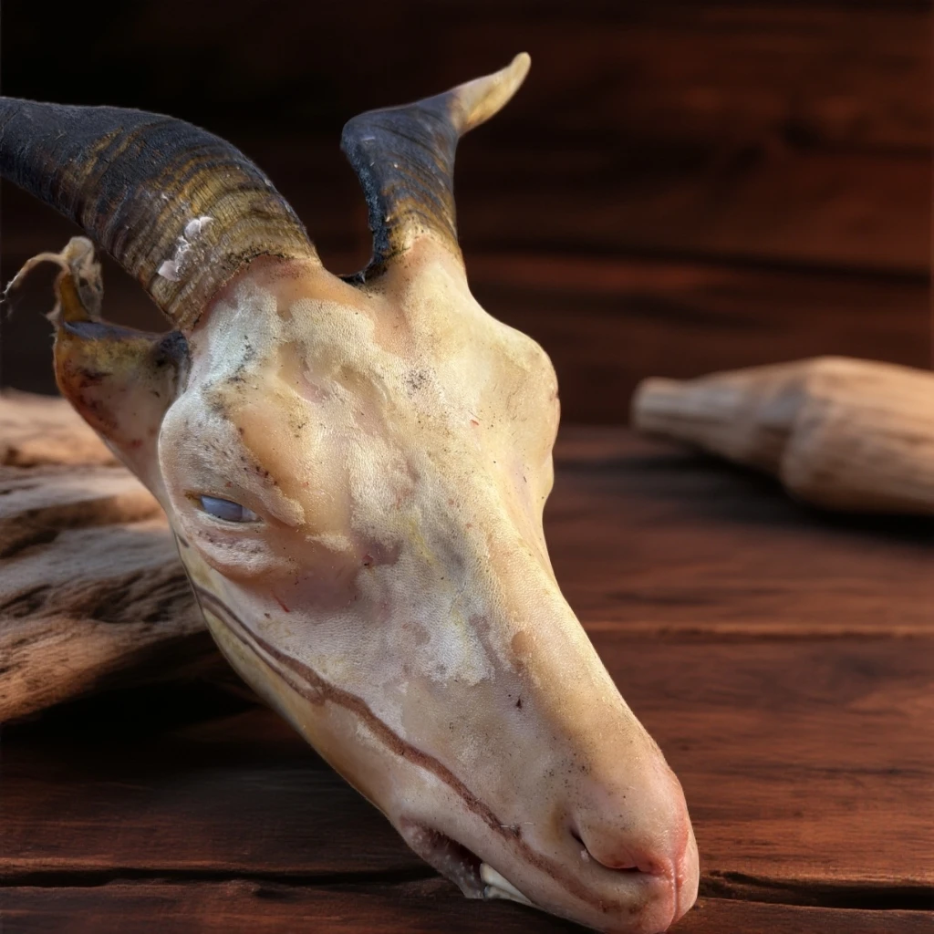 新鲜广西本地山羊羊头