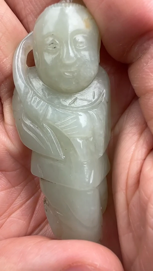 吊坠(不含链)未镶嵌和田玉玉***^执荷童子