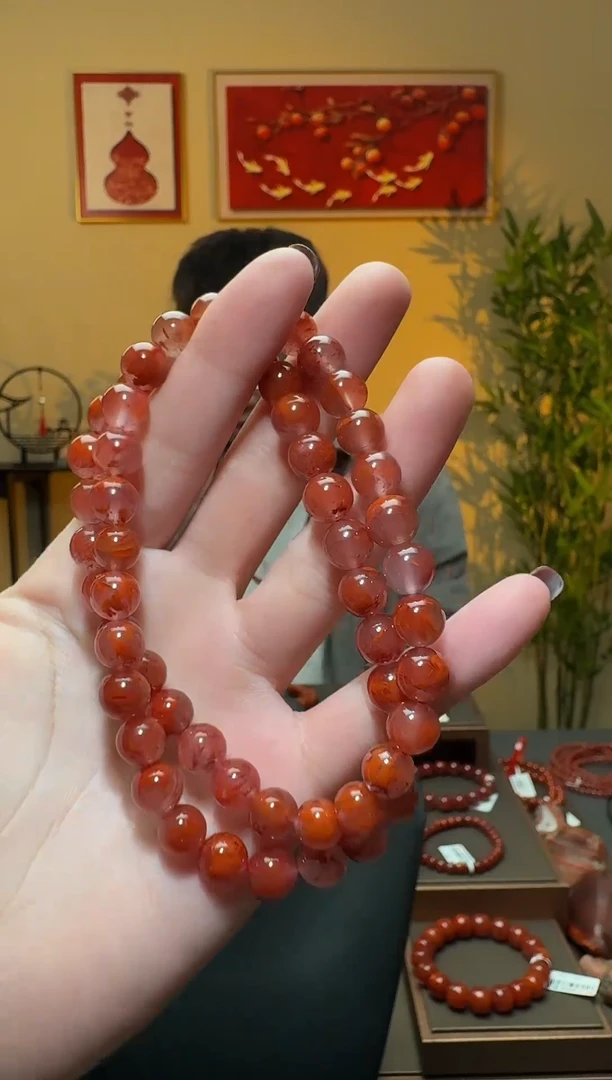 【闪购商品】南红玛瑙项链未镶嵌一条8mm+ 多样性发货