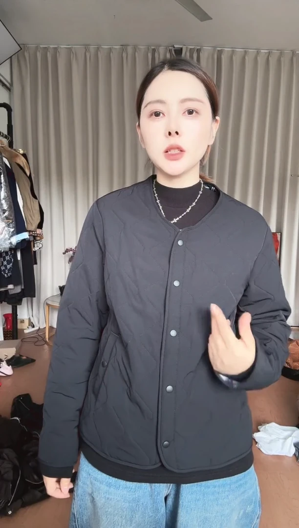 tx 07 内里黑色格纹双面穿外套 XXL