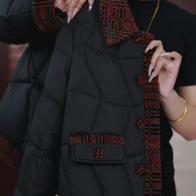 【进口品质】四季青2025新款时尚气质加厚保暖羽绒服外套d316薇薇