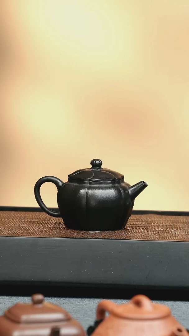 【闪购商品】紫砂茶壶五堂  捂灰筋纹具轮