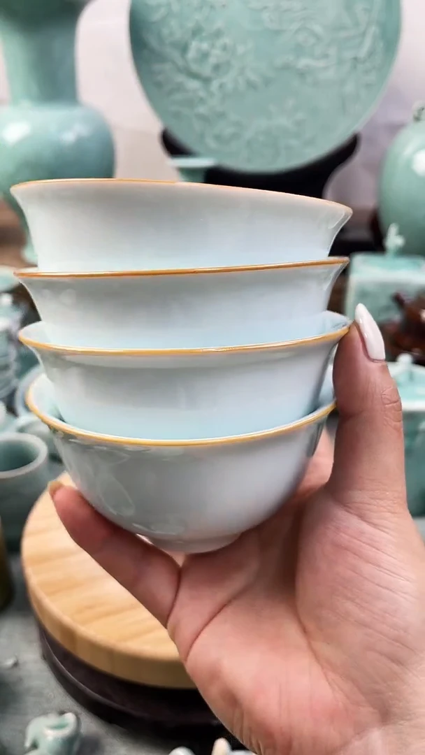 【闪购商品】4个 特价福利 微瑕 慧仙青瓷