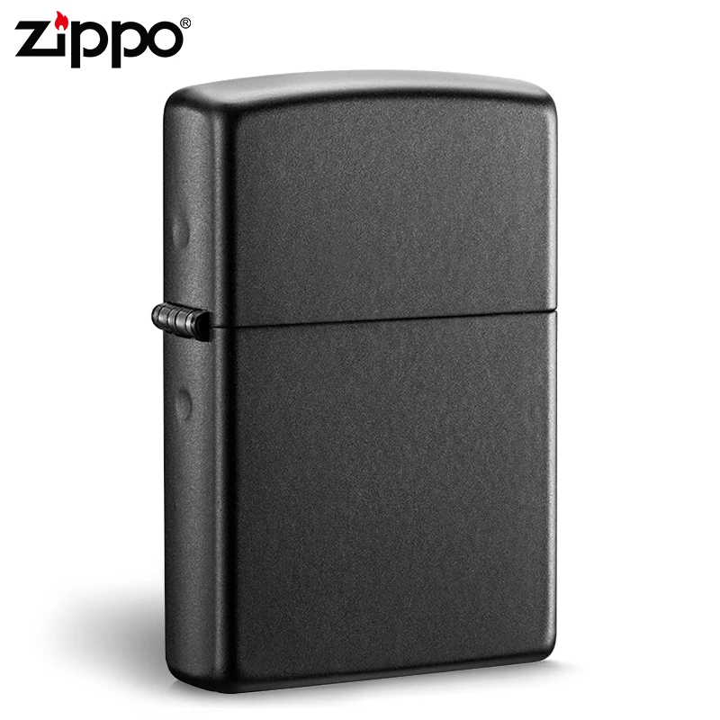ZIPPO打火机黑裂哑漆光板218DYJ1
