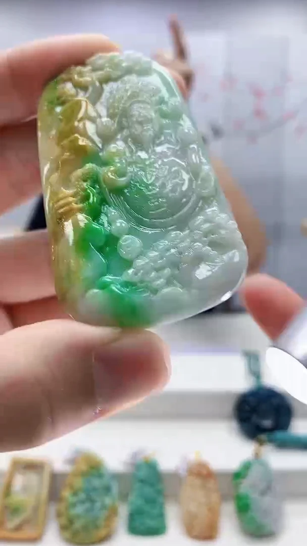 定制翡翠未镶嵌5124bb-毛货挂件10