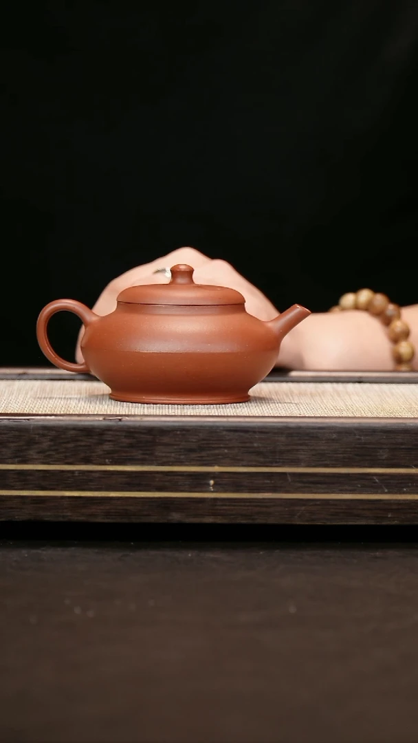 茶壶紫砂原矿红皮龙 合欢壶