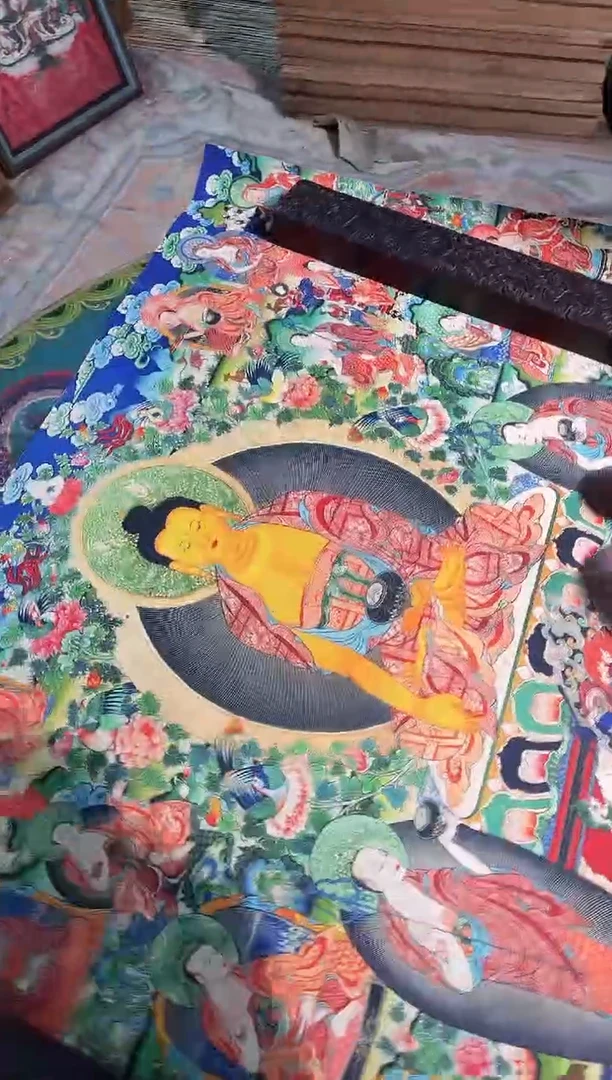 卷轴画卷轴画天弟的唐卡