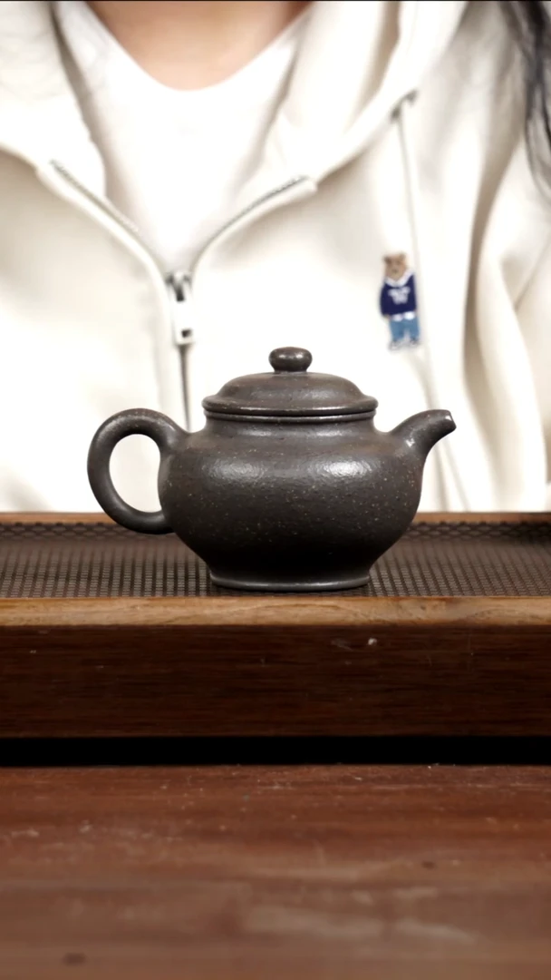 茶壶紫砂8目粗砂天青掇只290CC