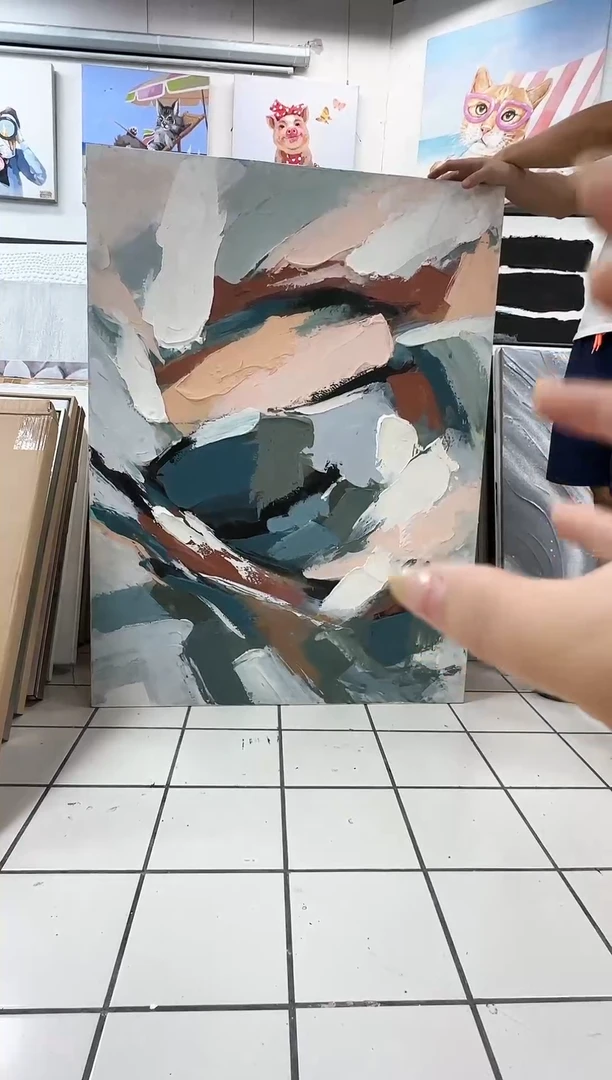 168现代艺术装饰画油画90cm*120cm