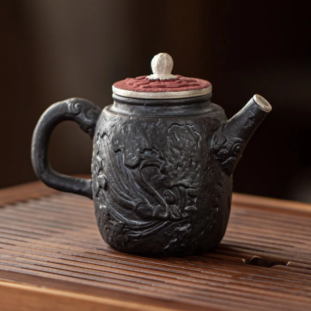 新款珠宝矿泡茶壶手工大师原矿老岩泥收藏家用高档创意茶艺配件