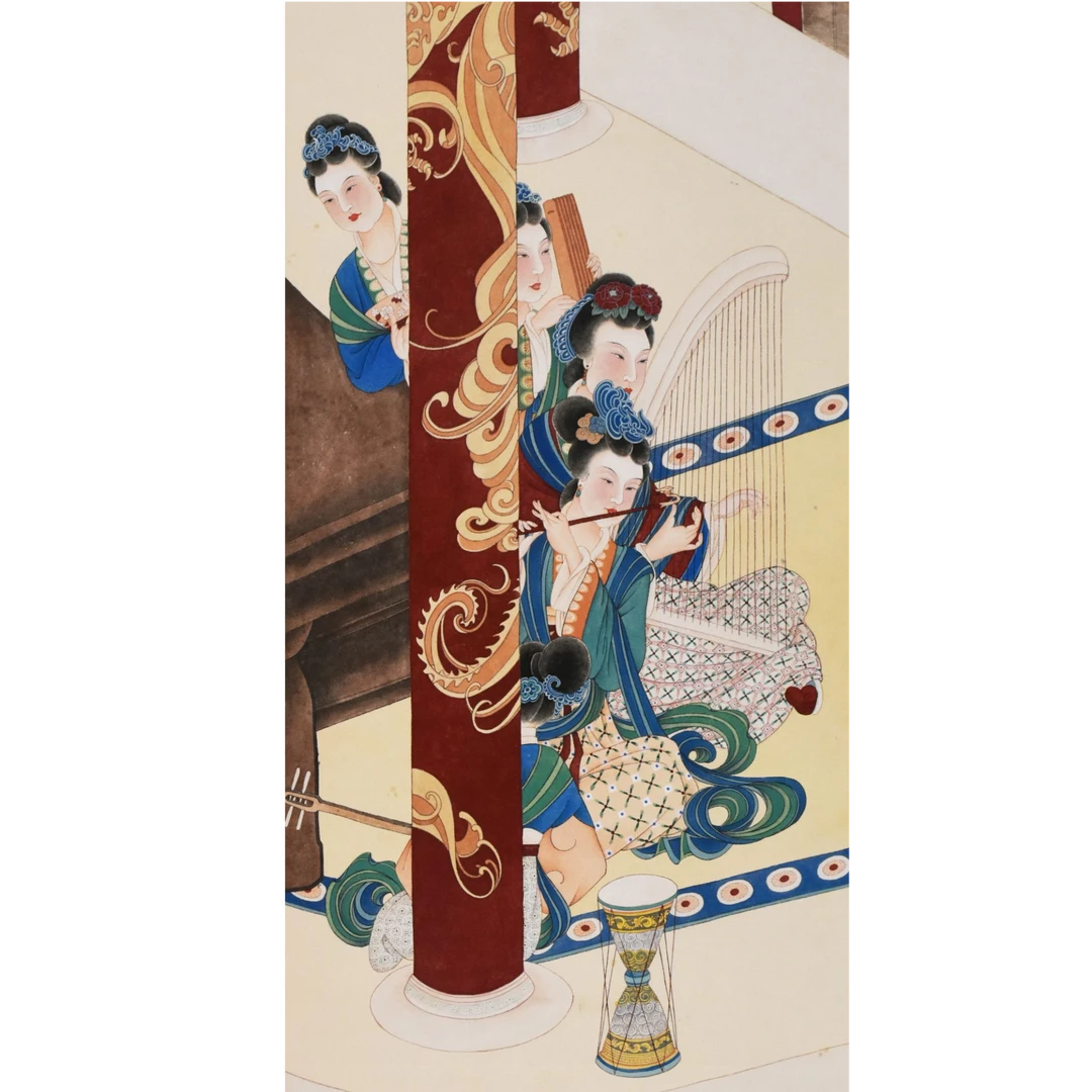 HM9228 张老 五美图 68×35cm 纸本立轴