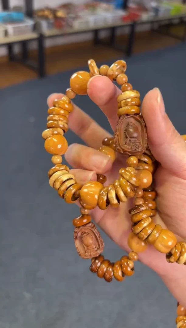 吊坠菩提根/象牙果紫金鼠甜甜圈【空空佛】手串