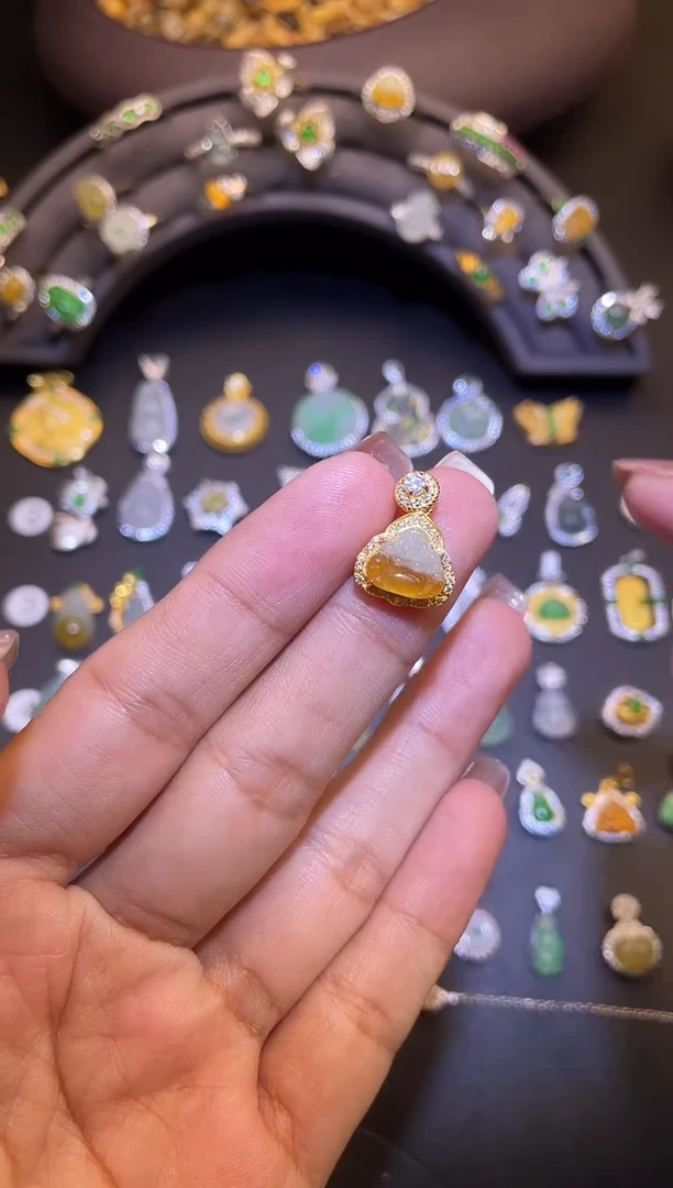 吊坠(不含链)银S925镶嵌翡翠1