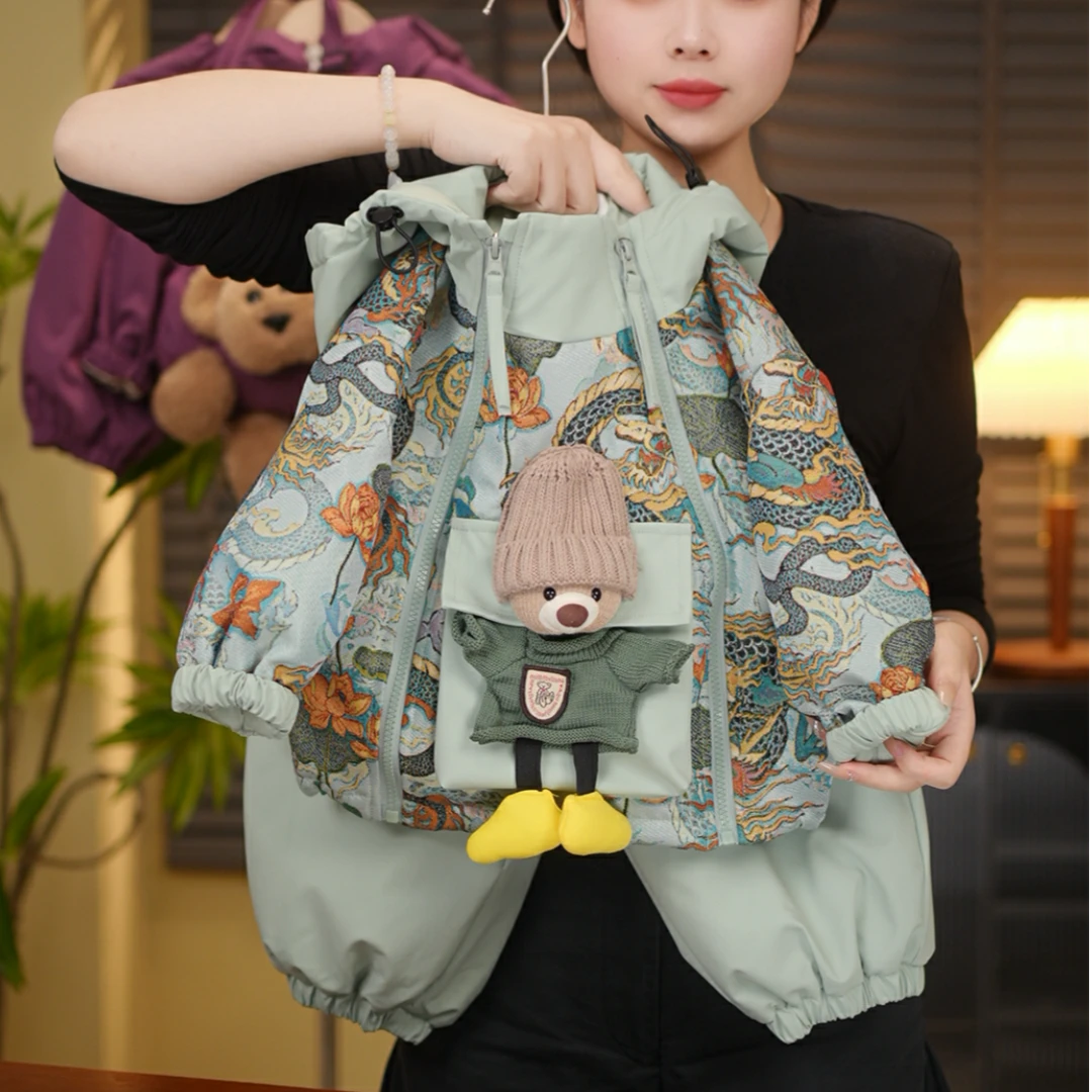 现货【龙图腾】2025秋新品萌娃穿搭加厚男女儿童棉服套装39157