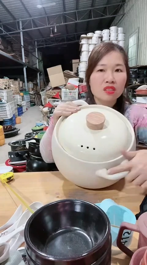 【闪购商品】瑕疵7.0米白大肚锅盖偏小