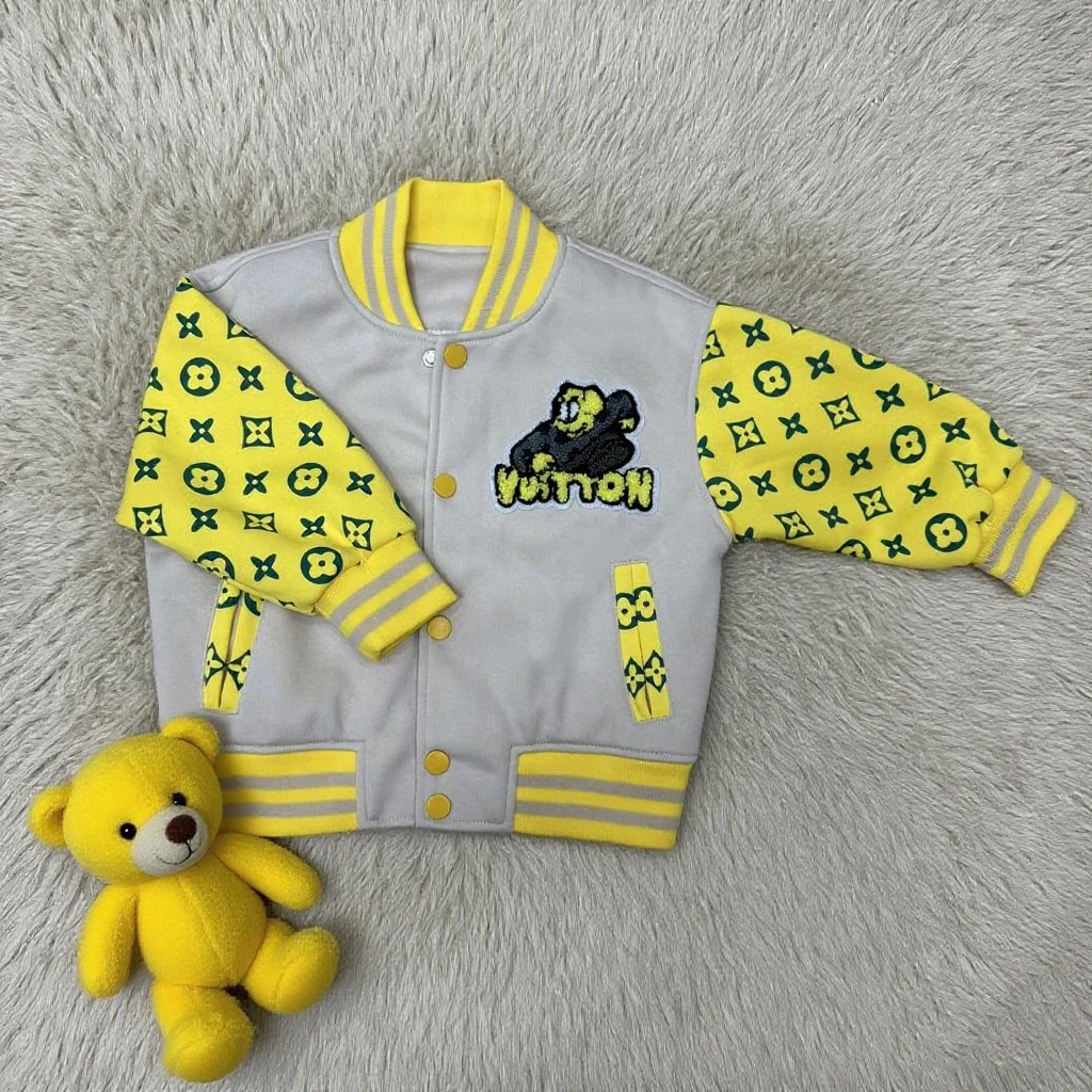 2025春秋新款开衫休闲风卡通动漫秋季圆领时尚外套潮牌男童棒球服