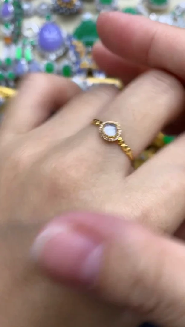 18K金镶嵌戒指翡翠289-中国好珍宝