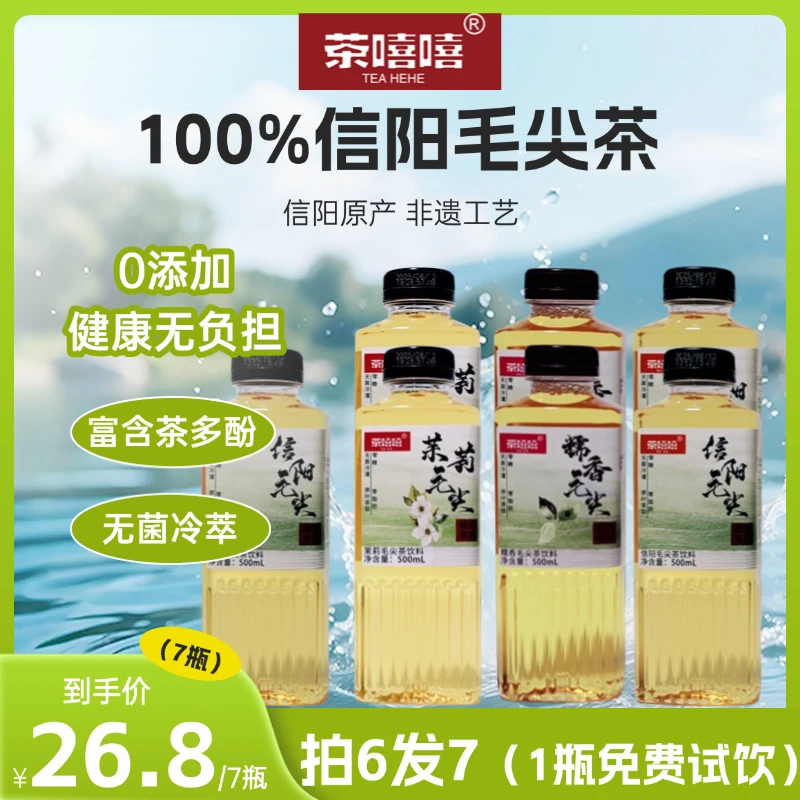 茶嘻嘻信阳毛尖网红茶夏天解腻风味新款原味无糖解腻 拍6发7 热销