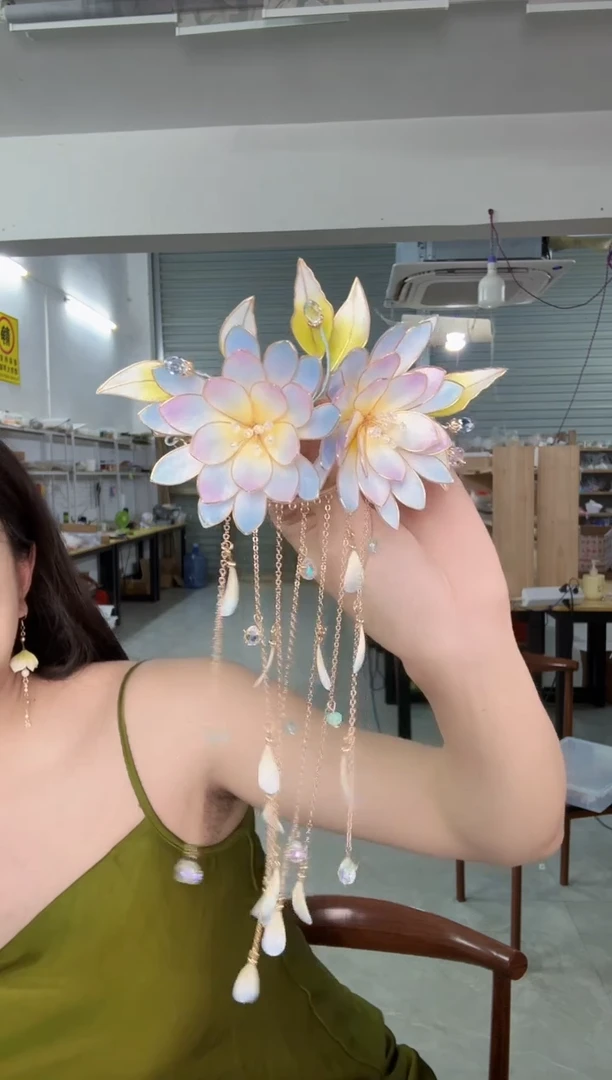 铜合金无0131  非遗绒花  夹子