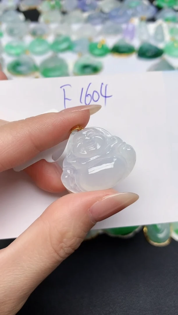 颈饰18K金镶嵌翡翠天然缅甸A货翡翠百元以上9元证书费自理