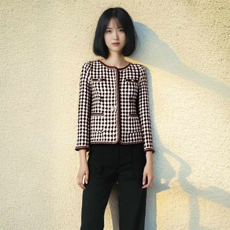 祥好服饰 时尚气质小香短款女外套 C823