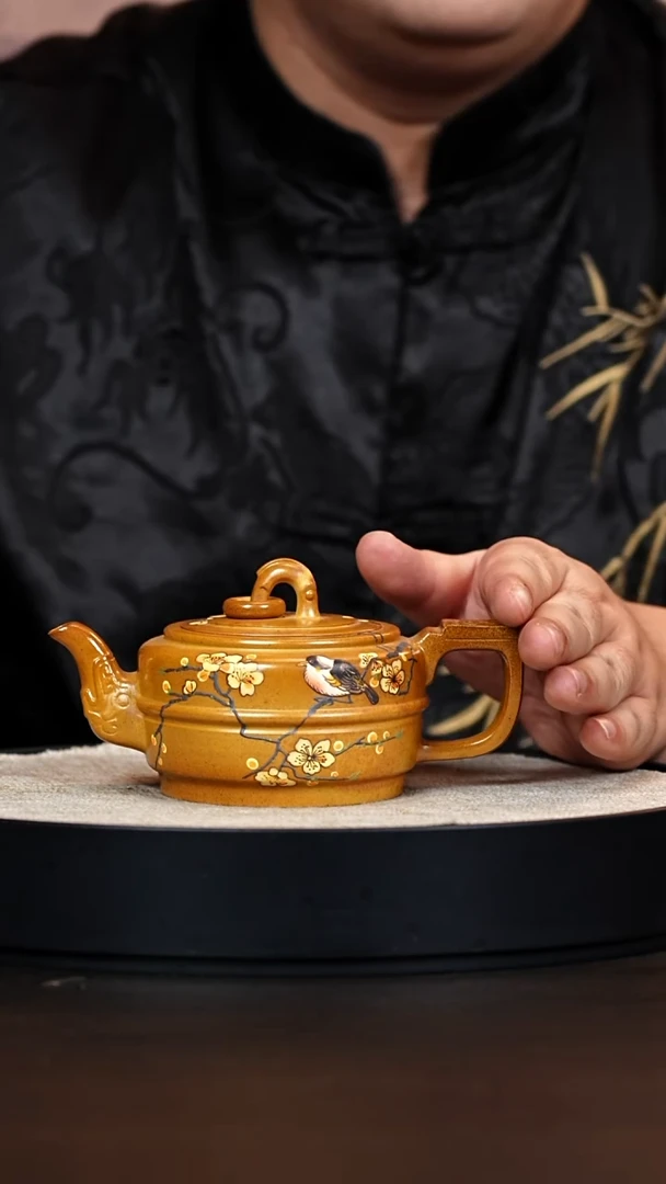 宜兴原矿紫砂单圈壶