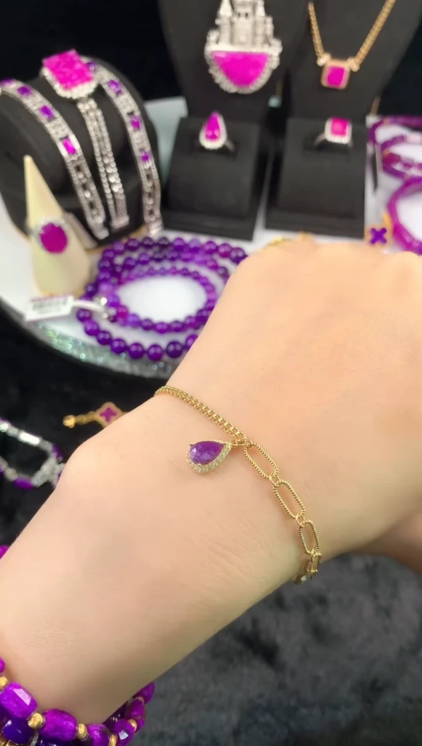 【闪购商品】苏纪石（舒俱来）.银S925镶嵌舒俱来手链