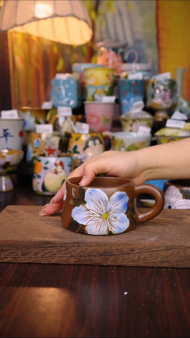 摆件泥垚手作 景德镇手工手绘器物
