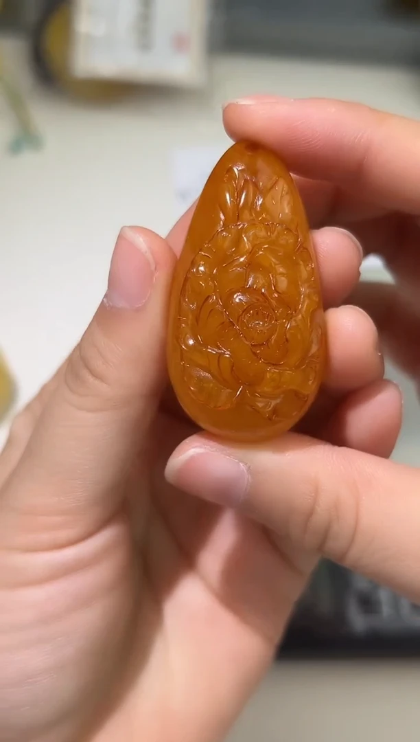 裸石琥珀未镶嵌琥珀蜜蜡吊坠