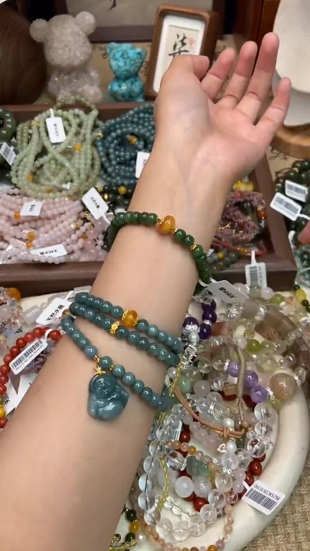 手饰和田玉银S925镶嵌356