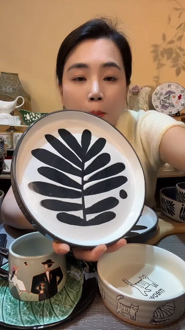 瓷片瑕疵款 8英寸盘 介意勿拍