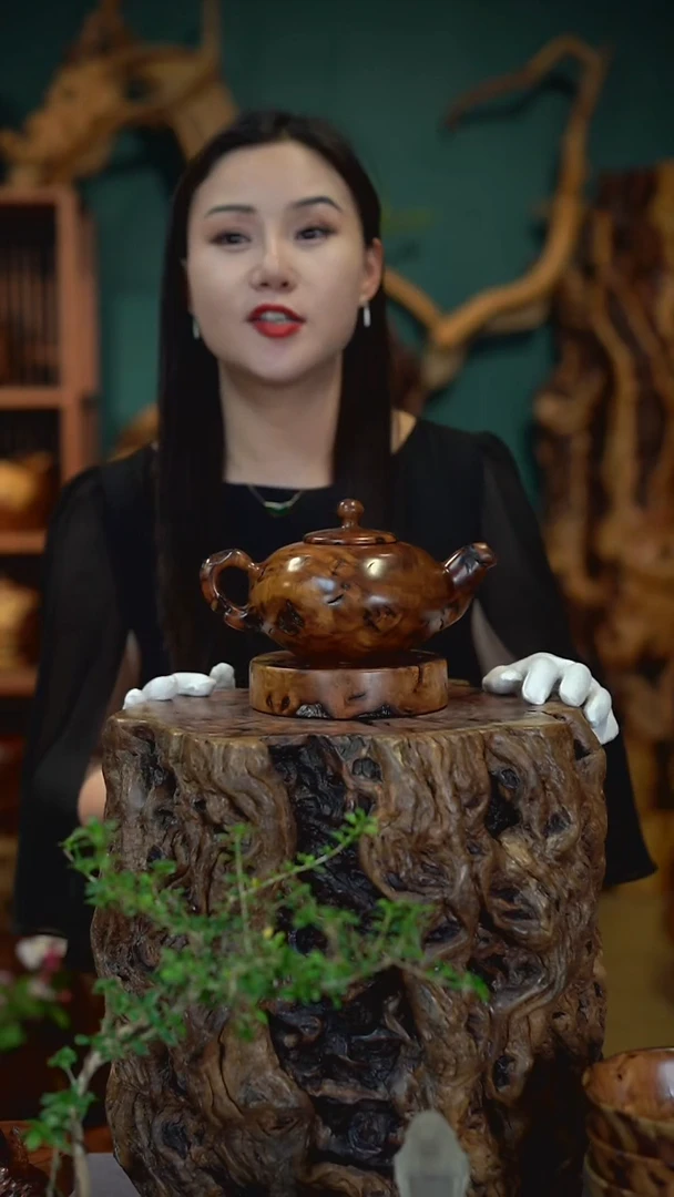 枣木雷击枣木把把壶