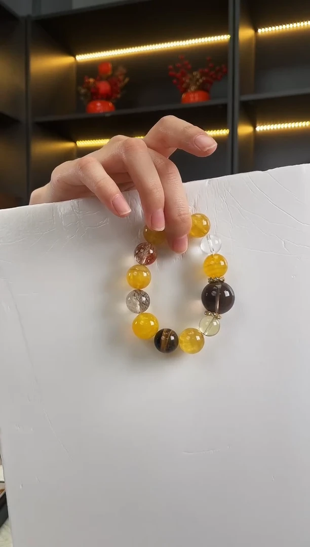 未镶嵌手链水晶茶晶多宝手串