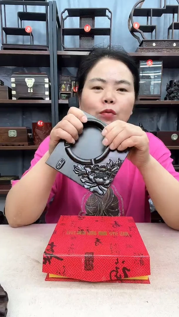 鸡翅木类端景台小李子红木工艺品149