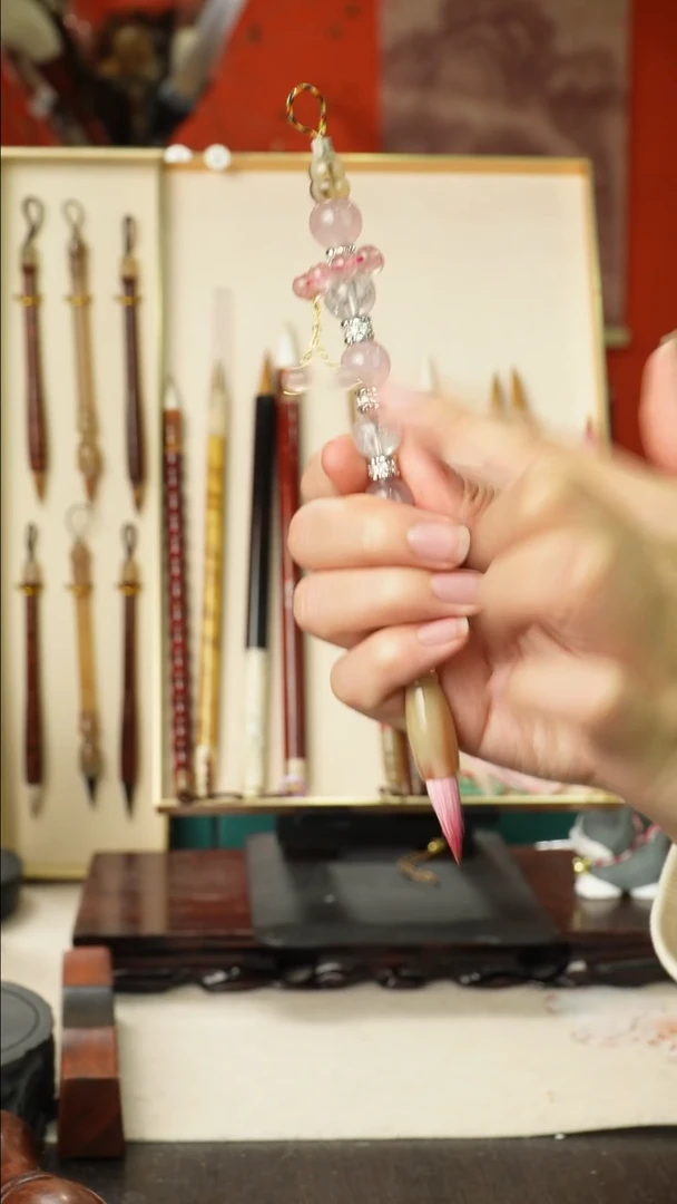 孤品高货毛笔链接 清水试笔 蘸墨不退