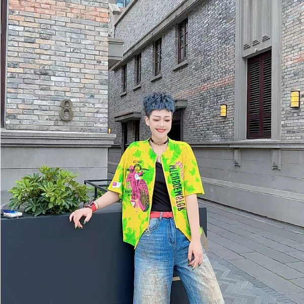YY欧货潮牌设计款夏季开衫短袖2155