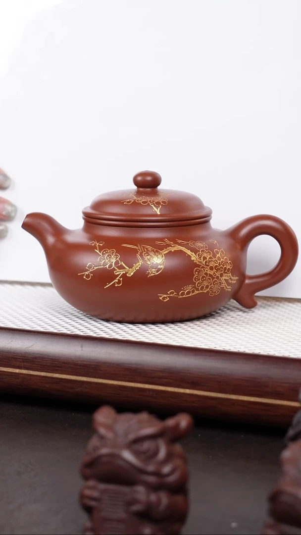 茶壶紫砂钱金泉仿古
