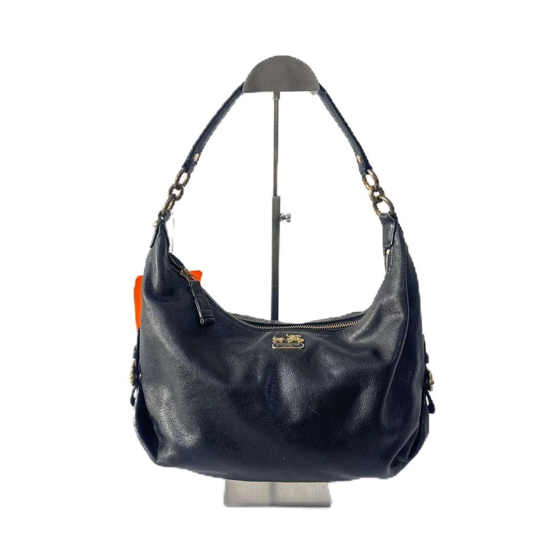 95新 COACH/蔻驰 黑色全皮单肩腋下包 SH-30051-A