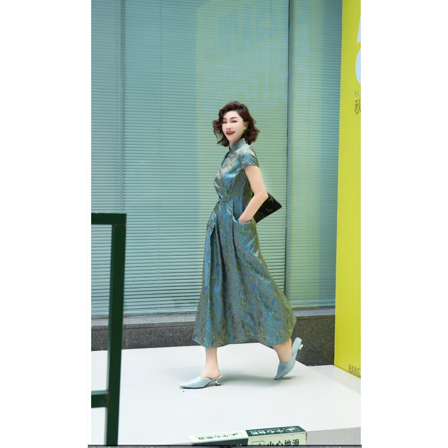 【锦光蜀锦】连衣裙 优雅大方气质时尚精品X866女款117cm 220g